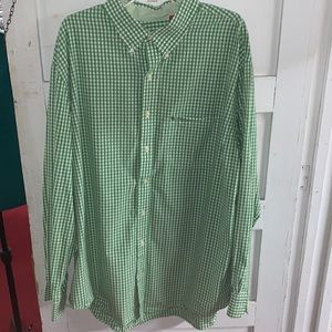 IZOD green plaid shirt